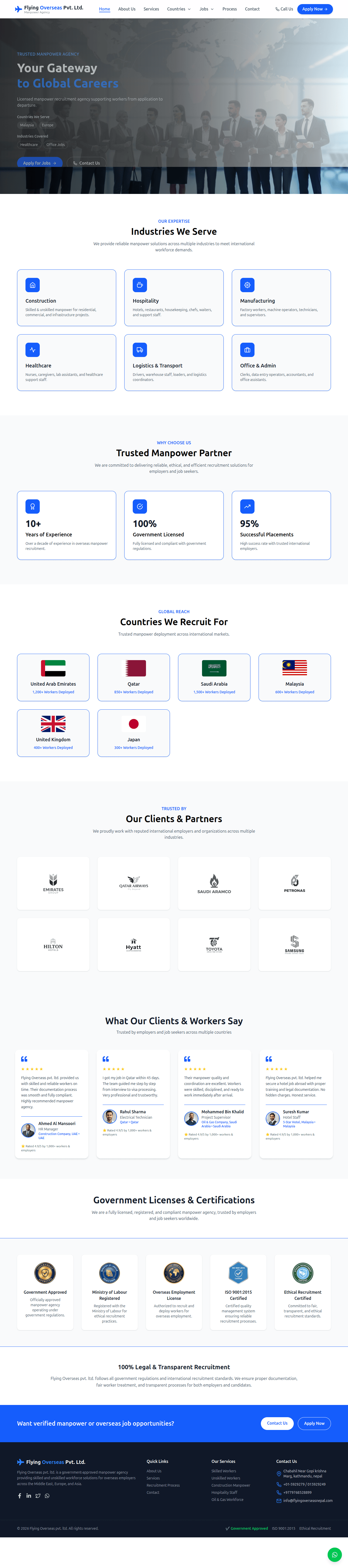 Flying Overseas Nepal – Recruitment Platform