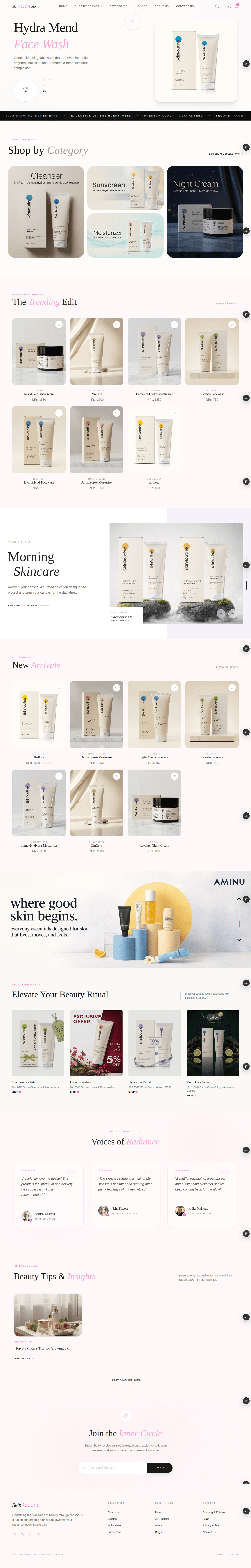 Skin Routine E-commerce
